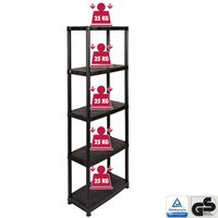 PRIMO PLUS - Kunststoffregal 12 Zoll (Schwarz)