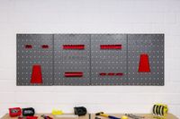 Werkzeugwand mit 22 tlg. Hakenset