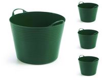 Set: 4 x Kreher Flexibler Mehrzweckkorb 42 Liter (Grün)