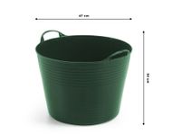 Set: 4 x Kreher Flexibler Mehrzweckkorb 42 Liter (Grün)