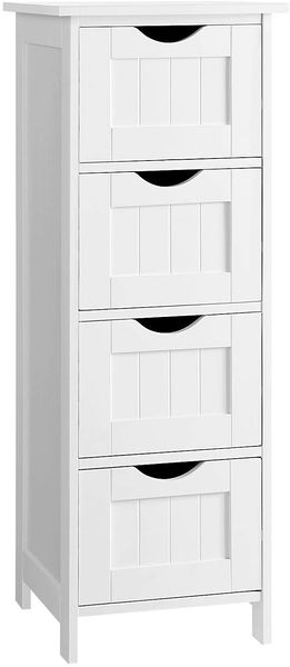 Badschrank, schmal, mit 4 Schubladen, 30 x 30 x 82 cm