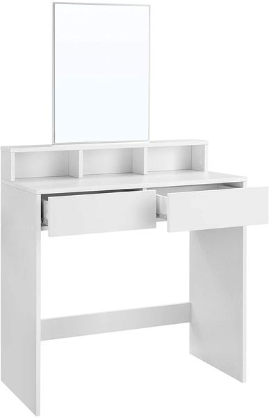 Frisiertisch mit Spiegel, ca. 80 x 40 x 140 cm - Weiß