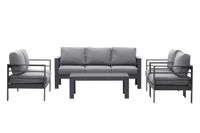 Gartenlounge-Set (Gletscherbach) Lounge Set modisches Gartenmöbelset für 6-7 Personen, Balkonset Sitzmöbel-Set Rahmen aus Aluminium Indoor Outdoor(Grau))