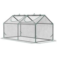 Foliegewächshaus mit Fenster PVC Tomatenhaus 120x60x60cm Transparent