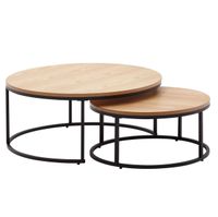 Couchtisch 2er Set Holz / Metall