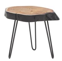 Beistelltisch Akazie Massivholz / Metall