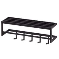 Wandgarderobe Metall Schwarz 70x20x20 cm