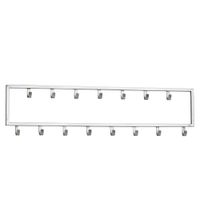 Wandgarderobe Metall Silber 80x20x4 cm