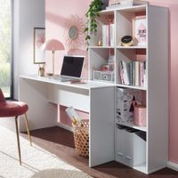Schreibtisch mit Regal Weiß 170x59x143,5 cm