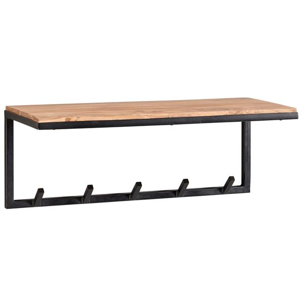 Wandgarderobe 70x27x30 cm Holz Metall