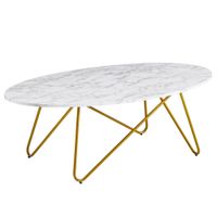 Couchtisch 120x40x60 cm Marmor Optik Weiß