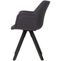 2er Set Esszimmerstuhl 85 x 64 x 58 cm Schwarz