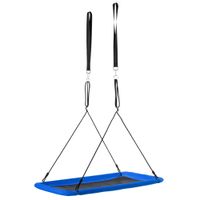 Nestschaukel Kinderschaukel Outdoor Schaukel Gartenschaukel bis 150 kg belastbar Stahl+Polyester Blau+Schwarz 150 x 80 x 180 cm