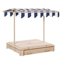 Sandkasten mit Dach Rücklehnen Tannenholz 3-7 Jahren Natur