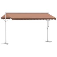 Standmarkise Gartenmarkise Markise mit Faltarm Kurbel Terrasse Kaffee 4 x 3 m