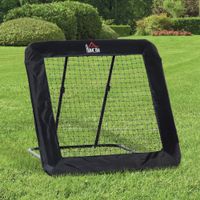 Fußball Rebounder klappbar Kickback Tor Rückprallwand Netz für Baseball Basketball Volleyball Verstellbar in 5 Stufen Stahl Schwarz 128 x 118 x 108-120 cm