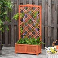 Pflanzkasten Blumenständer Rankgitter Rosenbogen Garten Holz Gelb