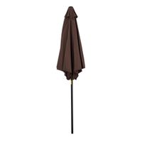 Knickschirm Sonnenschirm mit Handkurbel Alu 180/ Polyester Braun Ø2,7 x 2,35 m