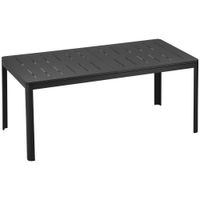 Gartentisch ausziehbar Balkontisch 180-240 cm Terrassentisch Ausziehtisch Esstisch outdoor Aluminium Schwarz