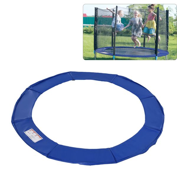 Trampolin Randabdeckung Sicherheitsnetz Wetterplane Leiter 8ft 10ft 12ft 15ft (Randabdeckung: Ø 244cm-Blau)