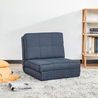 Bodensofa klappbar 5-stuhfig verstellbar Schlafsofa Einzelsofa Dunkelblau 61 x 73 x 58 cm