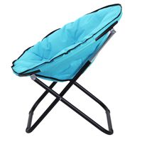 Klappstuhl Campingstuhl Lounge Sessel faltbar Metall + Oxfordstoff Blau 80 x 80 x 75 cm