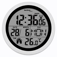 WT3005 Digitale Badezimmer-Funkwanduhr, Kuststoff, silber, Ø 147 x 79 mm