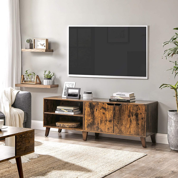 TV-Schrank, 140x40x45cm, Rustikales Braun