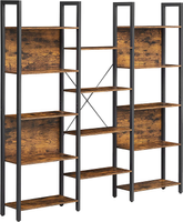Leiterregal, 158x24x166cm, Rustikales Braun