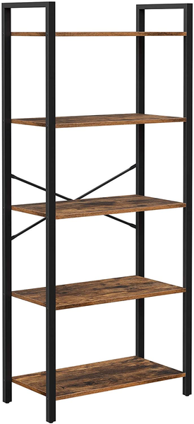 Leiterregal, 66x30x153cm, Rustikales Braun