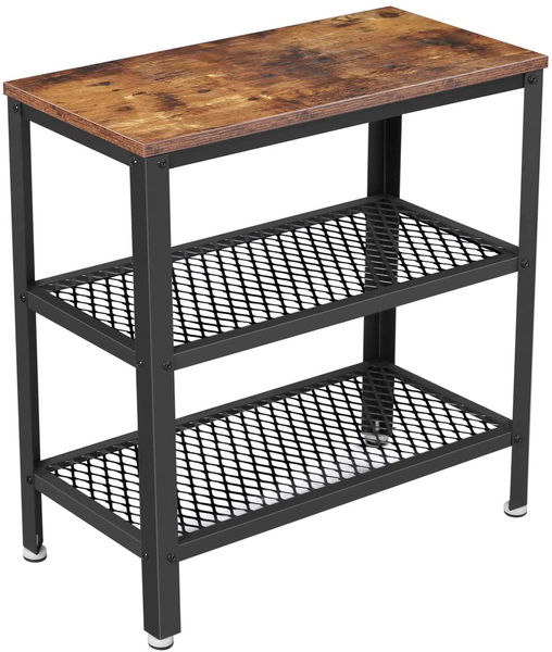 Endtabelle, 60x30x60cm, Rustikales Braun