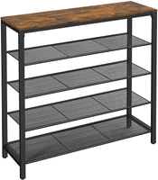 Schuhregal, 100x30x92.5cm, Rustikales Braun