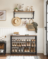 Schuhregal, 100x30x72cm - Rustikales Braun