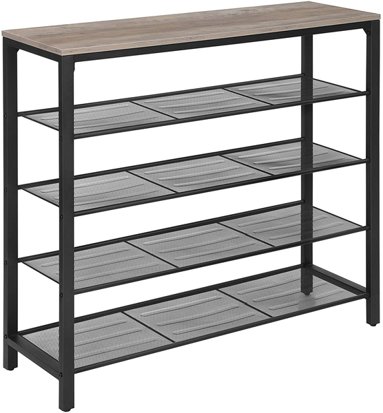 Schuhregal, 100x30x92.5cm, Weiß
