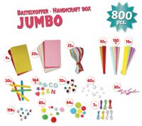 Bastelkoffer Jumbo pink, Faltschachtel