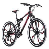 Mountainbike Fully 27,5" Scrawler Schwarz-Rot RH 51 cm