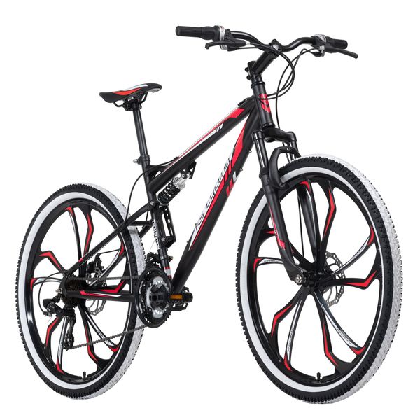 Mountainbike Fully 27,5" Scrawler Schwarz-Rot RH 46