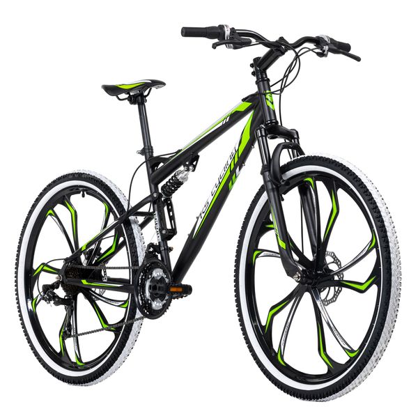 Mountainbike Fully 27,5" Scrawler Schwarz-Grün RH 46 cm