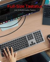 KeySonic KSK-8023BTRF (DE), Full-Size Bluetooth® & RF Tastatur für Windows®, macOS® und Android