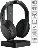 OK-320 Fernseh Kopfhörer Digitaler Stereo-Funk-Kopfhörer mit Akku & DSP 2in1-Ladestation Headset