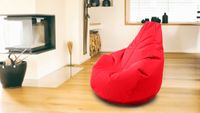 Outdoorfähiger Sitzsack Gamer, ca. 100 x 100 cm, Farbe: Rot