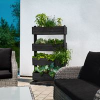 Hochbeet "CUBE4" anthrazit mit 4 beweglichen Kästen