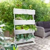 Hochbeet "CUBE4" weiß mit 4 beweglichen Kästen