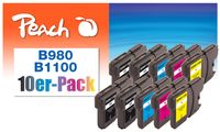10er-Pack Tintenpatronen ersetzt Brother LC-1100VALBP