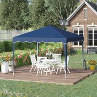 Faltpavillon 3 x 3 m faltbar Partyzelt höhenverstellbar UV-Schutz Stahl Oxford Blau