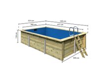 Outdoor Pool 486 x 309 cm Größe 3 Set inkl. Innenhülle, Skimmer & Filteranlage