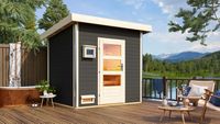 Saunahaus Heme SET terragrau 9kW Ofen