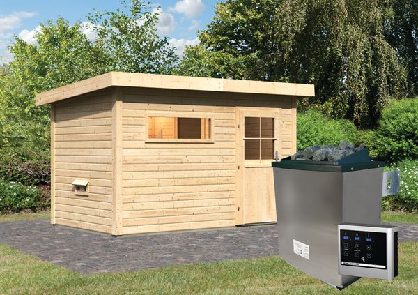 Saunahaus Seve SET naturbelassen 9kW Ofen