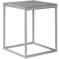 Gartentisch Beistelltisch Couchtisch Outdoor Indoor mit Metallgestel für Garten Terrasse Balkon im Industrie-Design stabil Metall Grau 40 x 40 x 50 cm