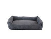 Tierbett Cordstoff fein anthrazit